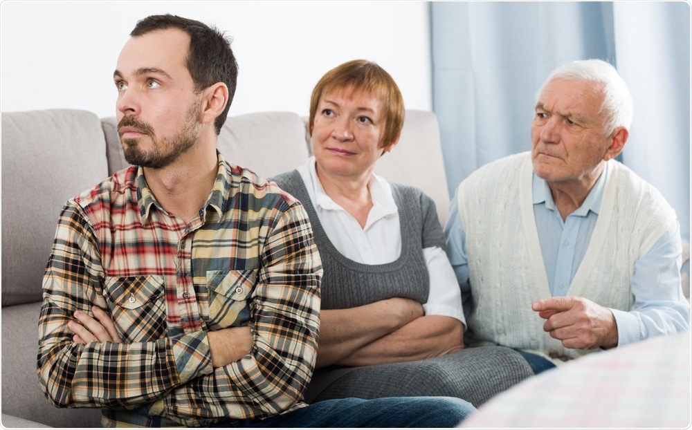 Man with his Parents Man with his Parents