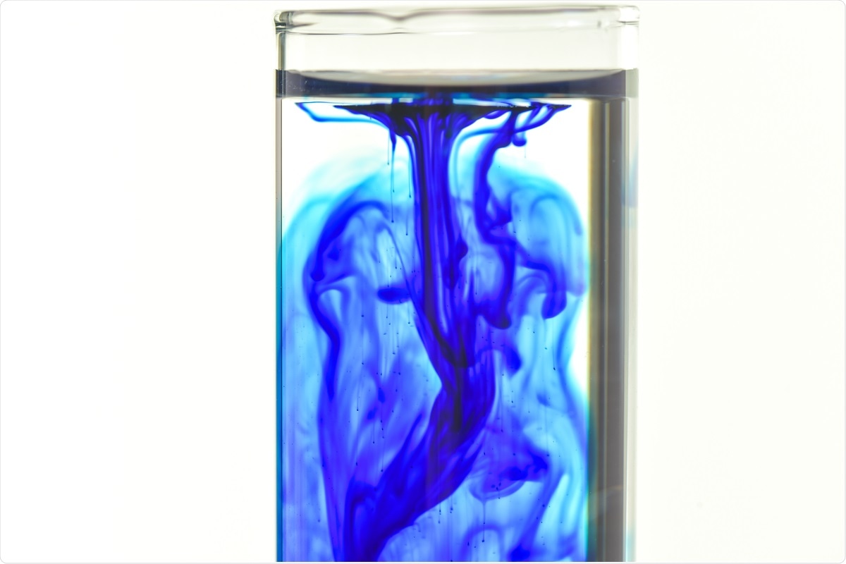 Methylene blue and water solution in a test tube. Image Credit: FreeProd33 / Shutterstock