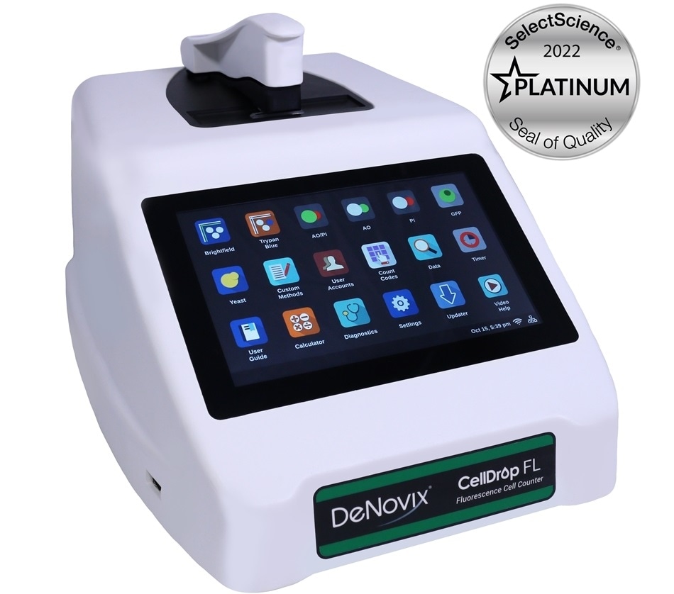 CellDrop automated cell counter awarded platinum seal of quality CellDrop automated cell counter awarded platinum seal of quality