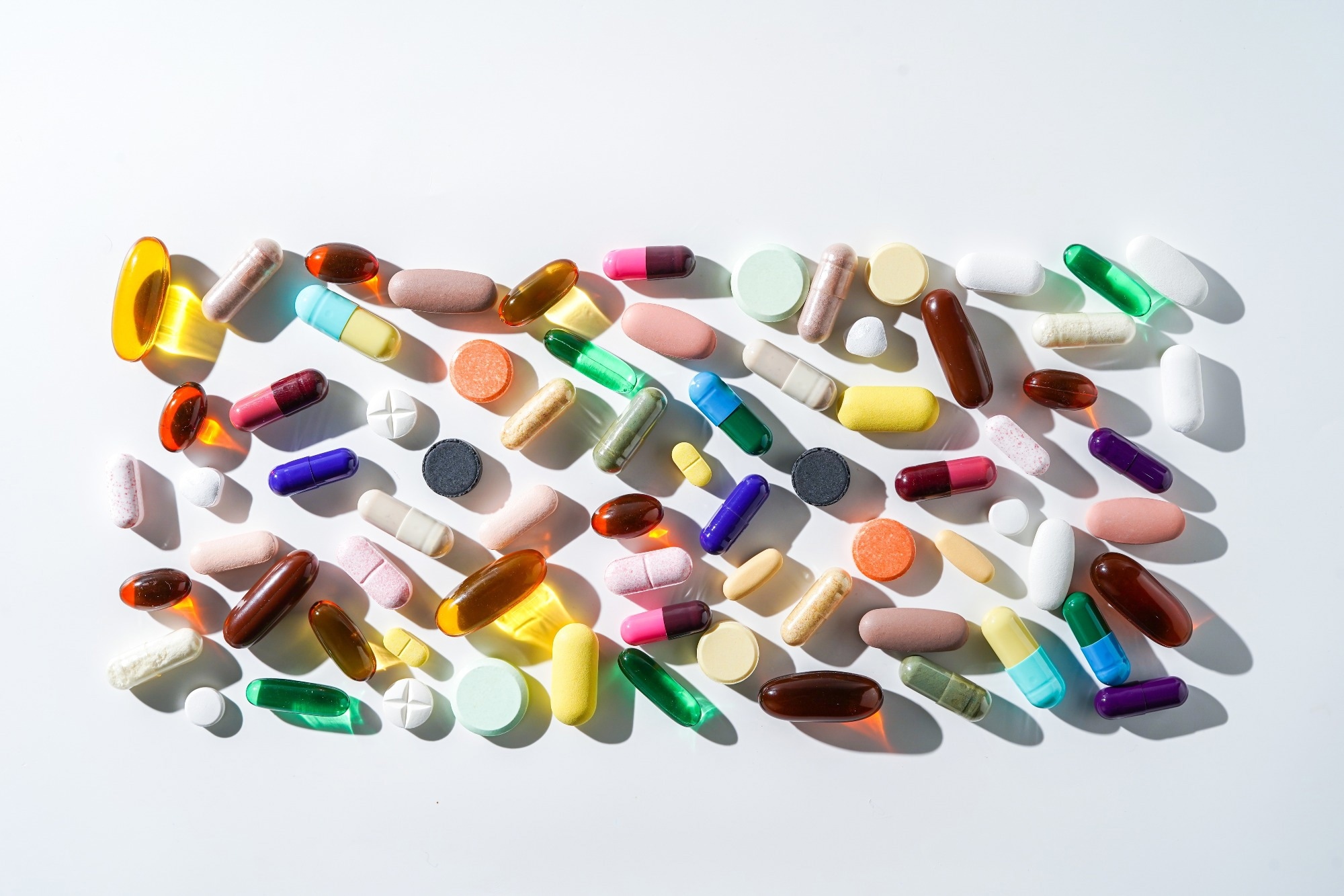 Various pharmaceuticals pills.