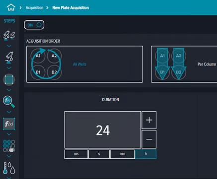 Set up a time-lapse series, comprising intermittent time-lapse, to generate movies and dynamic charts.