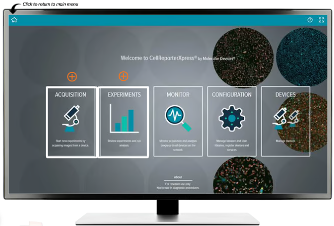 CellReporterXpress browser-based software