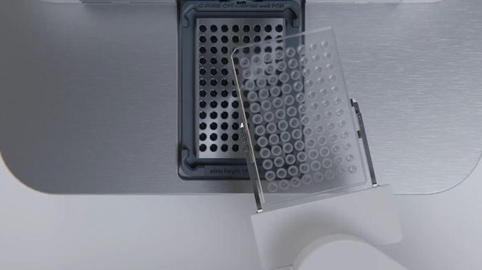 The purified plate is returned and ready for the next step of the workflow