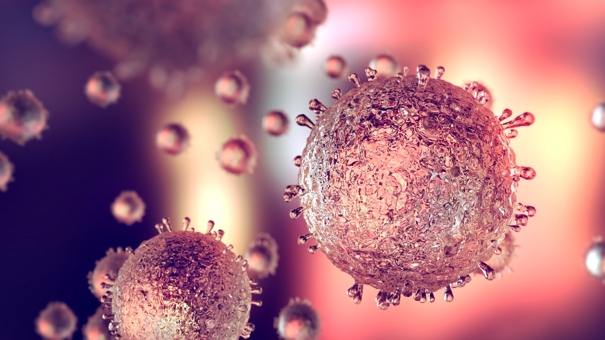 Virus cells abstract 3d illustration
