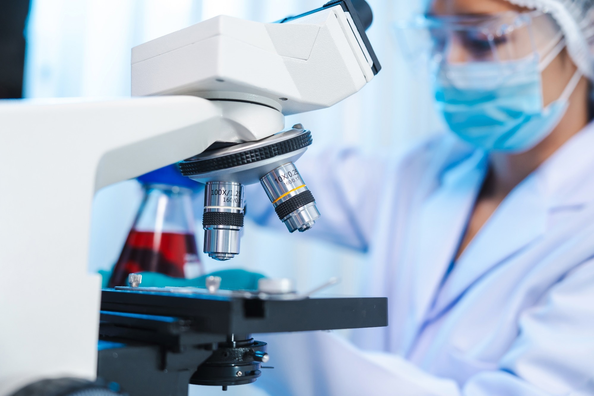 Scientist in lab coat.