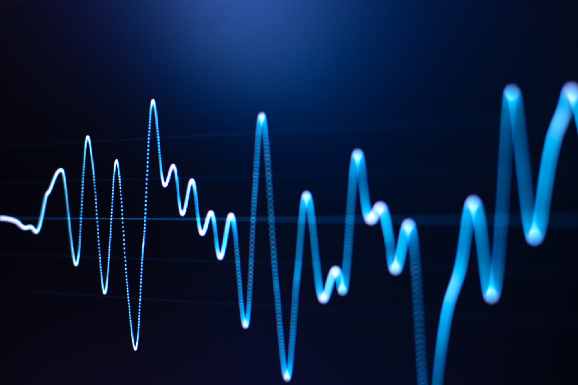 Seismogram. Waveform. Oscilloscope. Musical equalizer.