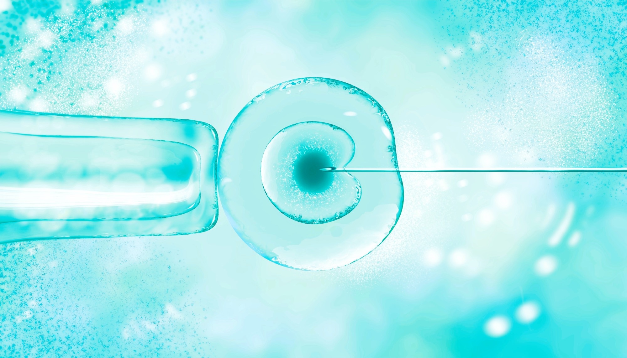 3d illustration of in vitro fertilization